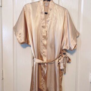 Woman’s Silk Gold Robe kimono style size OS